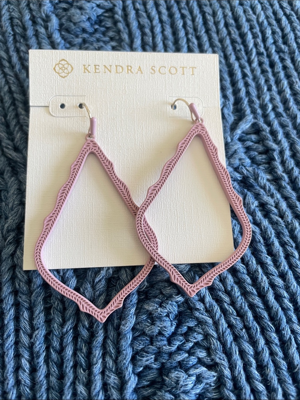 Kendra Scott Sophee Pink Filigree Drop Earrings
